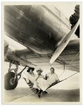 8" x 10" Glossy Publicity Still of Curly, Moe & Larry From the 1930s -- Very Good Condition